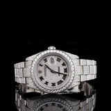 Roman Dial Fully Iced Out Moissanite Wrist Watch