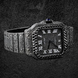 Iced Out Black Moissanite Diamond Hip Hop Watch