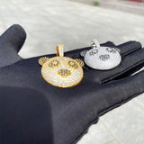 Colorless Moissanite Iced Out Panda Pendant