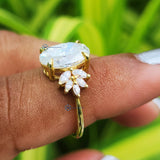 Oval Cut Lab Grown Diamond Vintage Wedding Ring