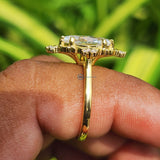 Lab Grown Diamond Marquise Cut Vintage Art Deco Wedding Ring