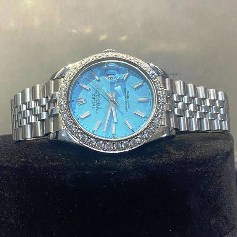 Half Bezel Moissanite Diamond Daily Wear Men's Watch