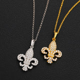 Moissanite Diamond Luxury Fleur De Lis Pendant