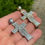Classic But Down Cross Moissanite Pendant
