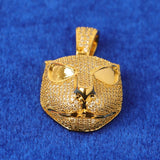 Animal Leopard Head Iced Out Moissanite Pendant