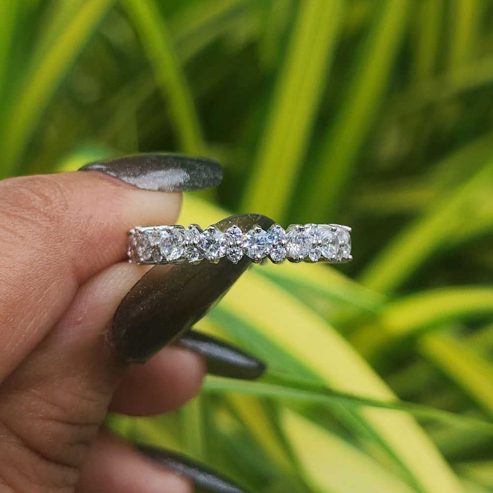 Full Eternity Round Cut Lab Grown Diamond Band