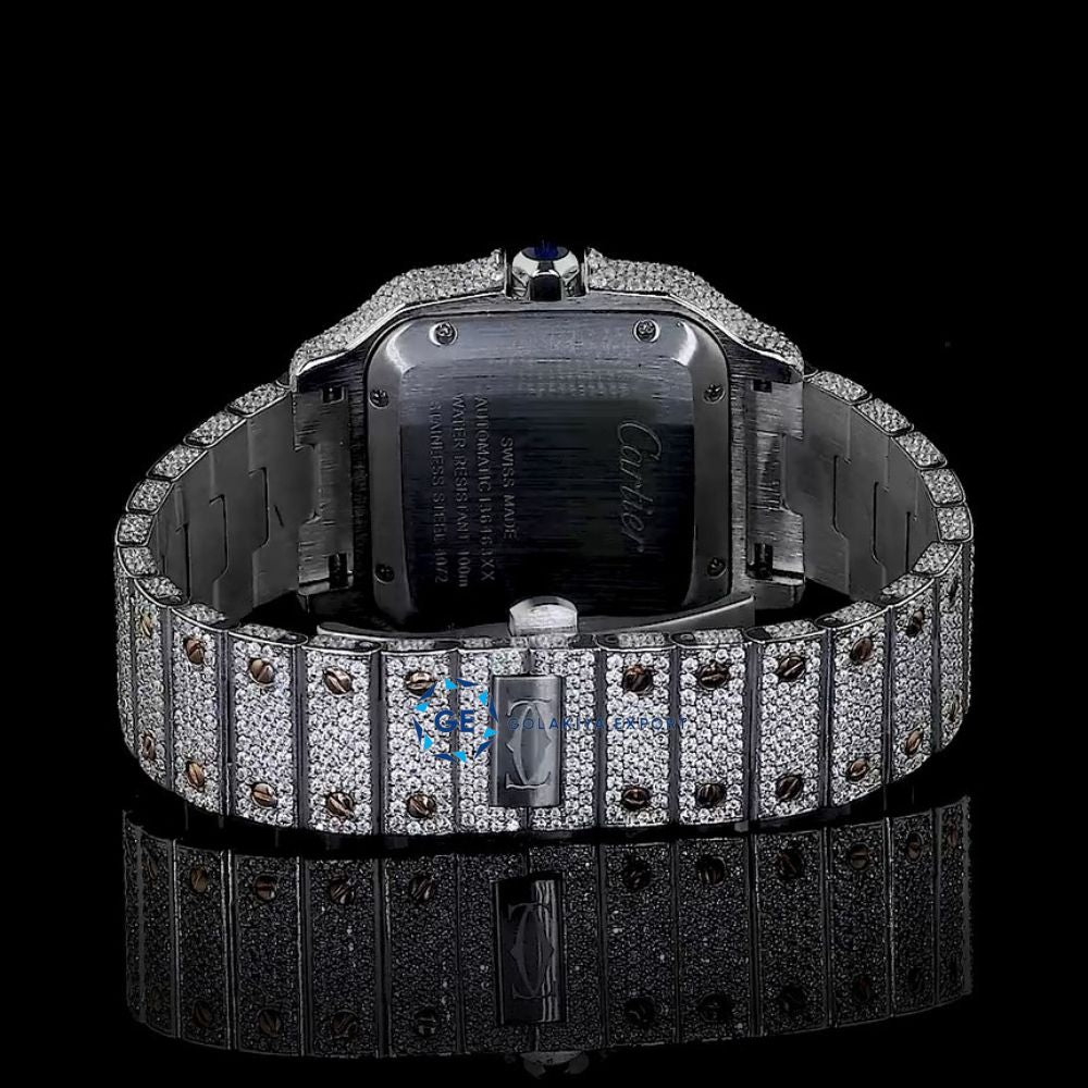 Aesthetic Stainless Steel Moissanite Dual Tone Watch