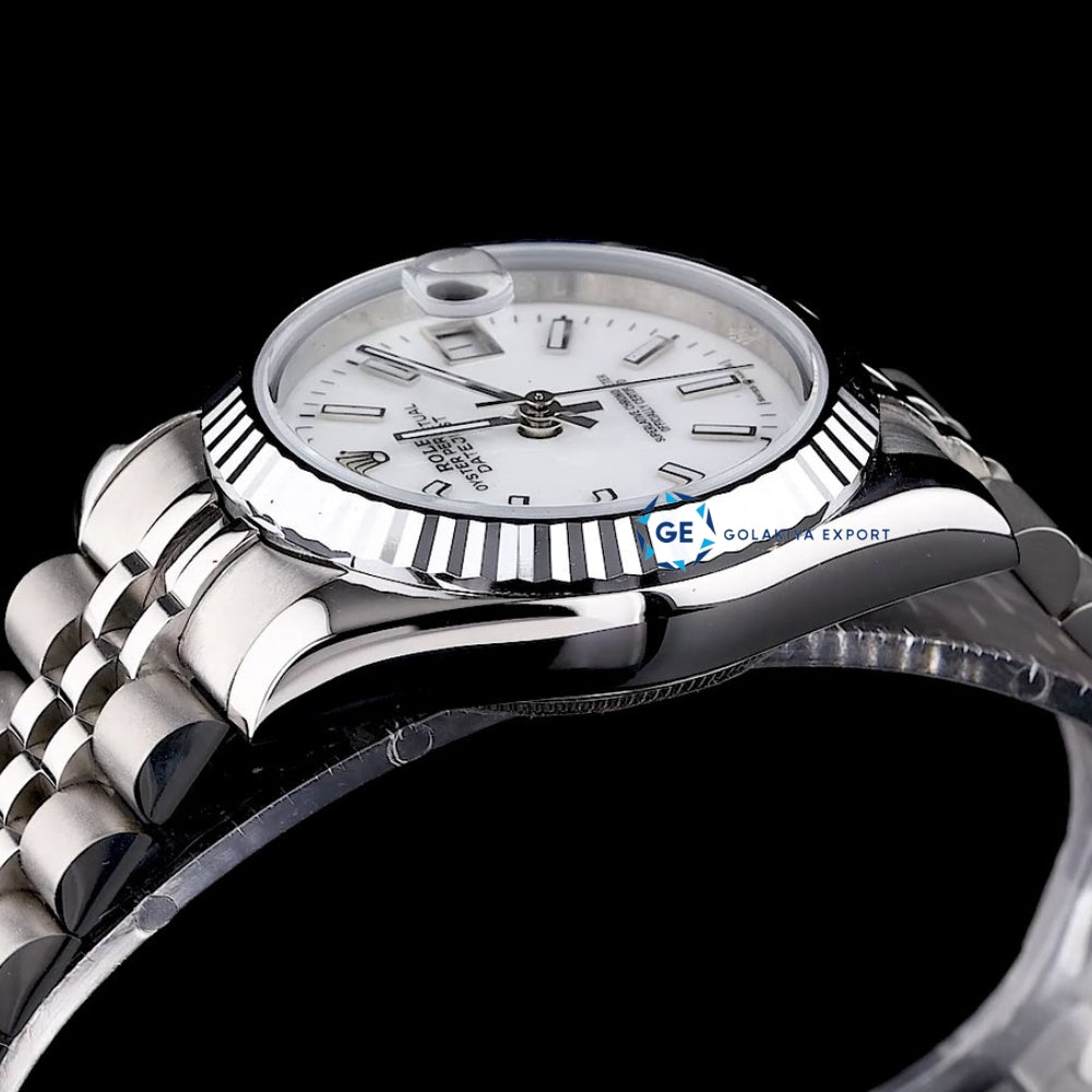 White Color Dial Date Just Automatic Women's Watch