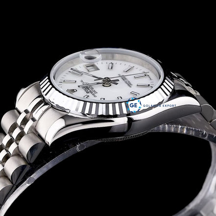 White Color Dial Date Just Automatic Women's Watch