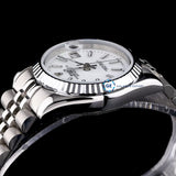 White Color Dial Date Just Automatic Women's Watch