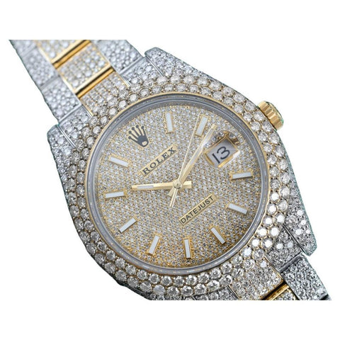 Datejust Iced Out Dual Tone Automatic Moissanite Watch