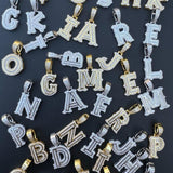A To Z Letter Iced Out VVS1 Clarity Moissanite Pendant