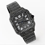 Black Moissanite Diamond Luxury Hip Hop Watch