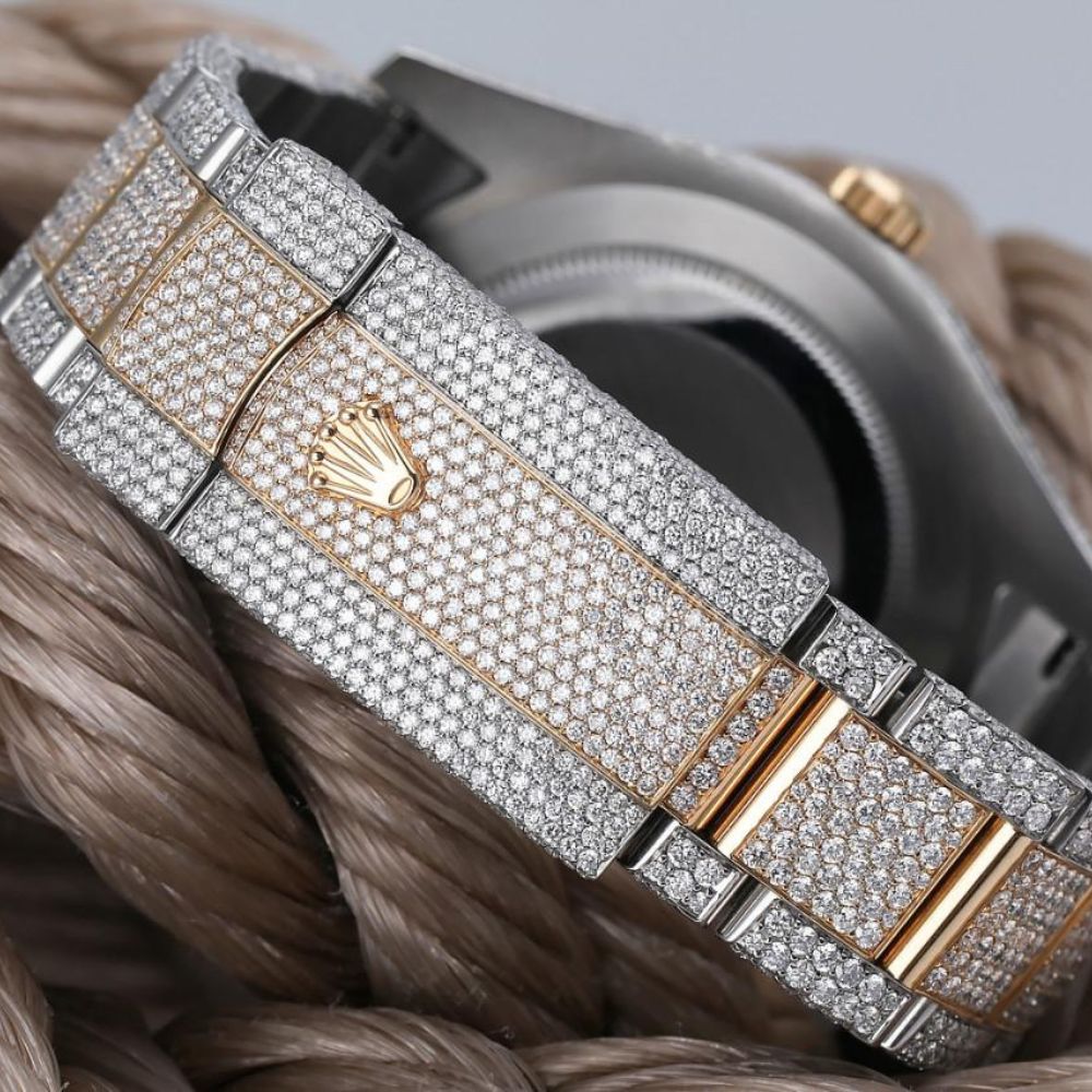 Datejust Moissanite Diamond Dual Tone Watch