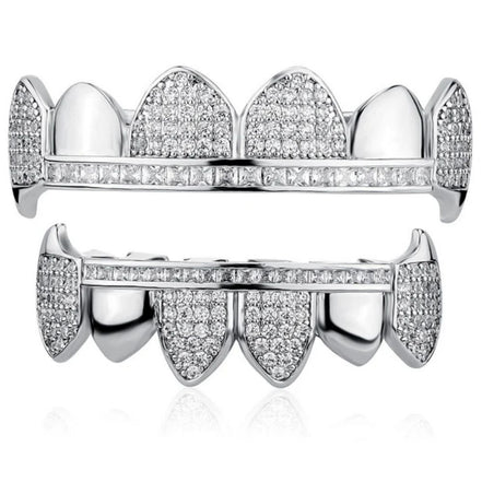 Iced Out Moissanite Bar Hip Hop Grillz Gift For Men's