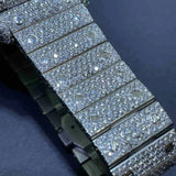 Pink Color Roman Numeric Moissanite Watch