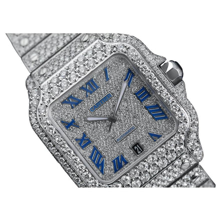Fully Iced Out Moissanite Automatic Watch For Men's