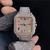 Rain Bow Roman Numeric Moissanite Diamond Watch
