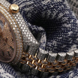 Handcrafted Dual Tone Automatic Moissanite Watch