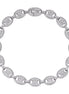 Puffed Mariner Link Moissanite Diamond Bracelet