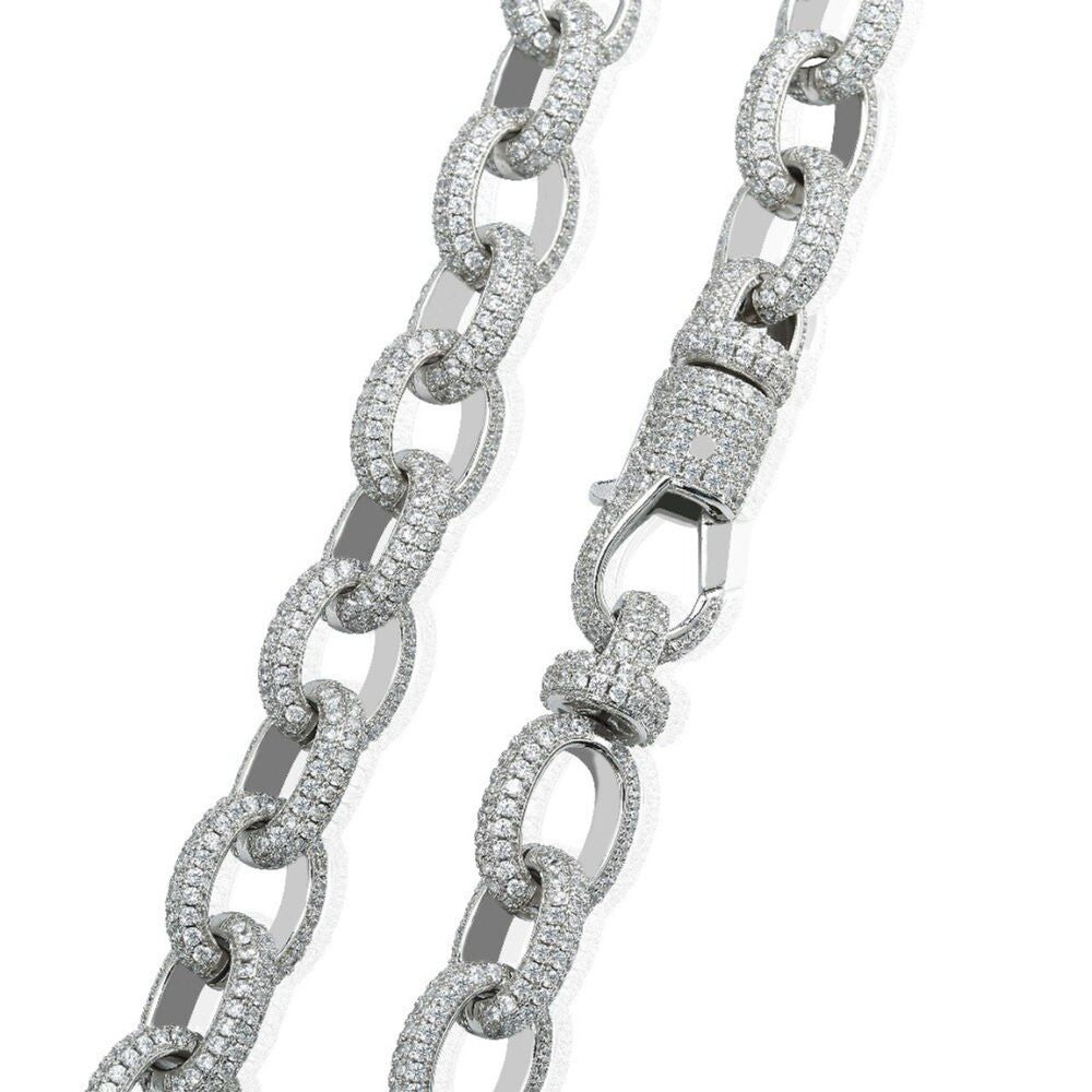 Moissanite Diamond Cuban Chain For Men's