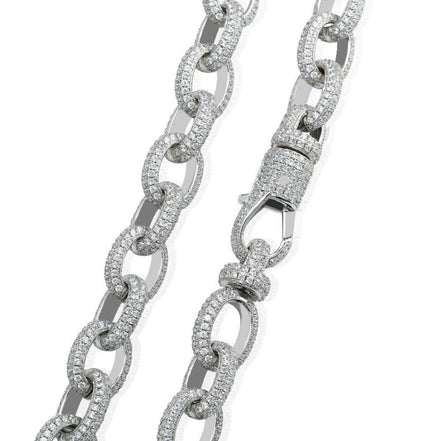 Moissanite Diamond Cuban Chain For Men's