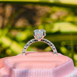 White Gold Oval Cut Lab Grown Diamond Wedding Ring