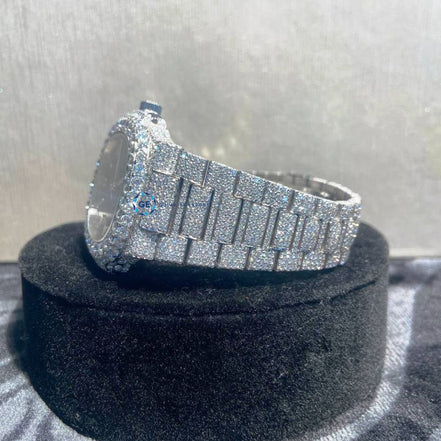 Full Iced Out D Color Moissanite Hip Hop Watch For Men's