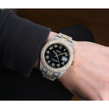 Moissanite Date Just Dual Tone Watch For Men's
