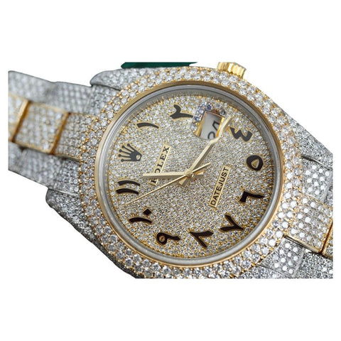Luxury And Exclusive Dual Tone Moissanite Wrist Watch