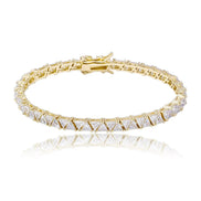 Trilliant Cut Moissanite Diamond Tennis Bracelet