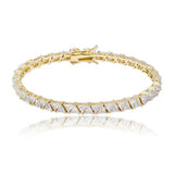 Trilliant Cut Moissanite Diamond Tennis Bracelet