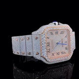 Moissanite Dual Tone Hip Hop Luxury Diamond Watch