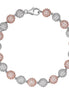 Rose & White Dual Tone Moissanite Bracelet