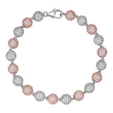Rose & White Dual Tone Moissanite Bracelet