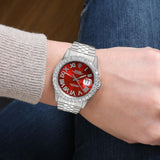 Red Roman Dial Datejust Automatic Watch
