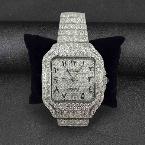 D Color Moissanite Iced Out Men's Hip Hop Watch
