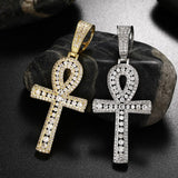 Hip Hop Key Cross Moissanite Diamond Men's Nacklace