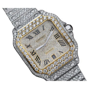 Dual Tone Moissanite Luxury Watch For Men's