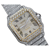 Dual Tone Moissanite Luxury Watch For Men's