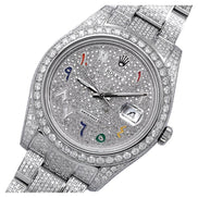 Bust Down Rainbow Dial Datejust Moissanite Watches