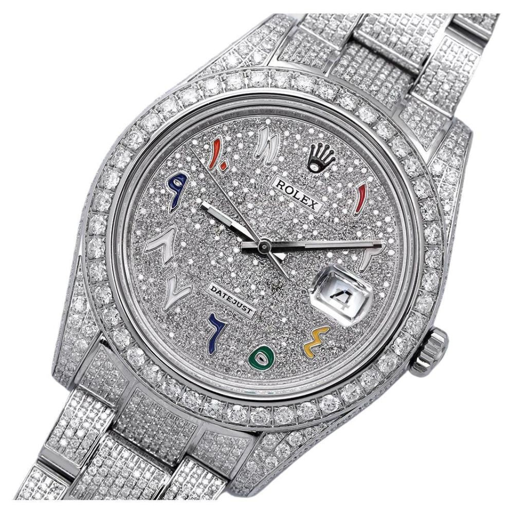 Bust Down Rainbow Dial Datejust Moissanite Watches