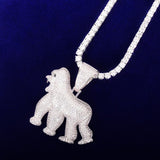 Hip Hop Moissanite Diamond Gorilla Men's Pendant
