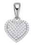Heart Shape Round Moissanite Pendant