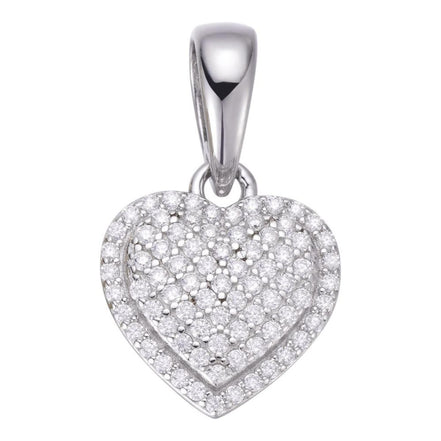 Heart Shape Round Moissanite Pendant