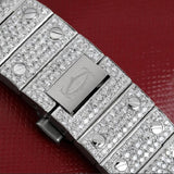 White Color Dial Fully Iced Out Moissanite Watch