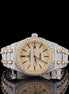 Moissanite Dual Tone Men's Wrist Watch