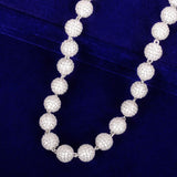 Moissanite Diamond Ball Link Chain For Men's
