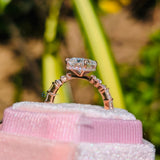 Rose Gold 2.5CT Radiant Cut Lab Grown Diamond Engagement Ring