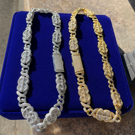 Customized Moissanite Diamond Doller Man Chain